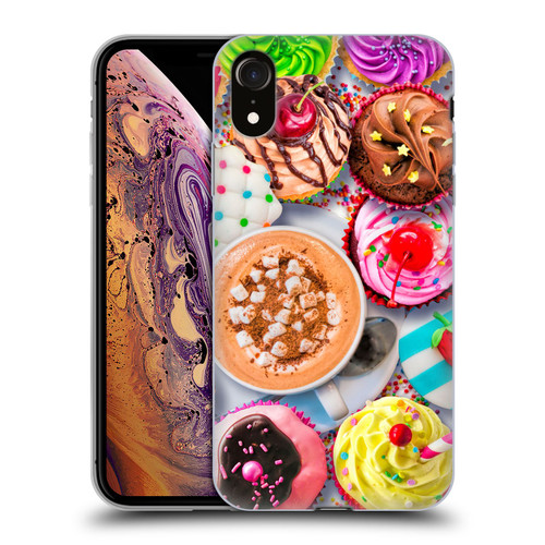 Aimee Stewart Colourful Sweets Cupcakes And Cocoa Soft Gel Case for Apple iPhone XR