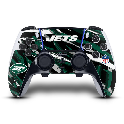 NFL New York Jets Abstract Brush Strokes Vinyl Sticker Skin Decal Cover for Sony PS5 DualSense Edge Controller