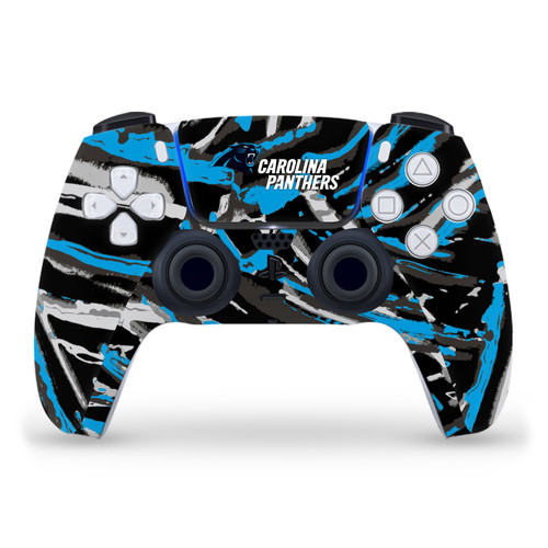 NFL Carolina Panthers Abstract Brush Strokes Vinyl Sticker Skin Decal Cover for Sony PS5 Sony DualSense Controller