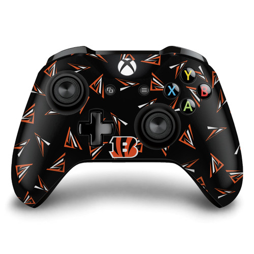 NFL Cincinnati Bengals Geometric Pattern Vinyl Sticker Skin Decal Cover for Microsoft Xbox One S / X Controller