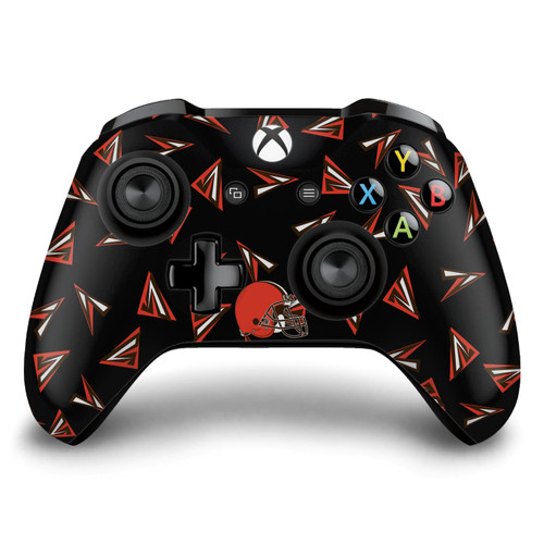 NFL Cleveland Browns Geometric Pattern Vinyl Sticker Skin Decal Cover for Microsoft Xbox One S / X Controller