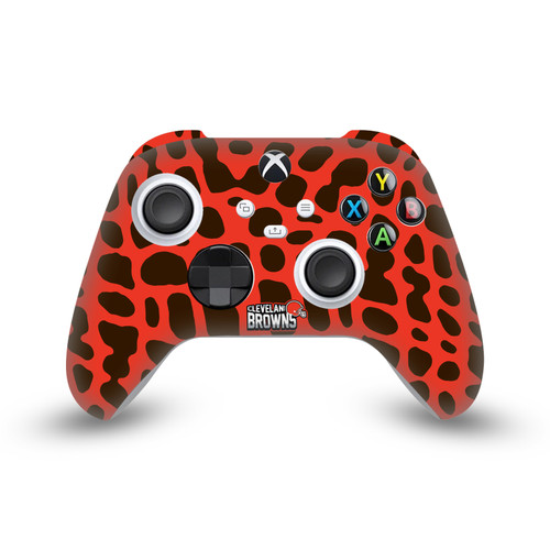 NFL Cleveland Browns Animal Print Vinyl Sticker Skin Decal Cover for Microsoft Xbox Series X / Series S Controller