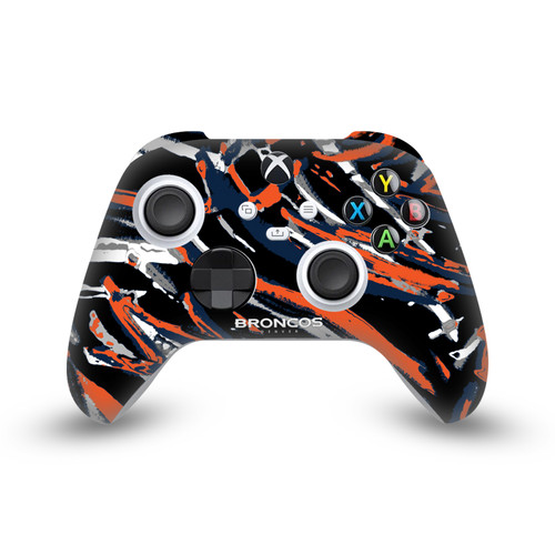 NFL Denver Broncos Abstract Brush Strokes Vinyl Sticker Skin Decal Cover for Microsoft Xbox Series X / Series S Controller