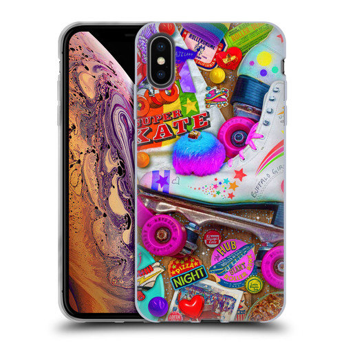 Aimee Stewart Colourful Sweets Skate Night Soft Gel Case for Apple iPhone XS Max