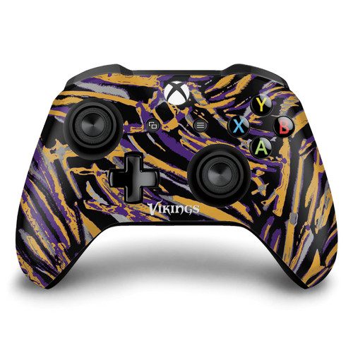 NFL Minnesota Vikings Abstract Brush Strokes Vinyl Sticker Skin Decal Cover for Microsoft Xbox One S / X Controller