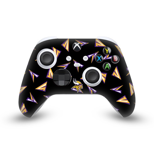 NFL Minnesota Vikings Geometric Pattern Vinyl Sticker Skin Decal Cover for Microsoft Xbox Series X / Series S Controller