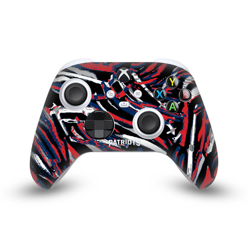 NFL New England Patriots Abstract Brush Strokes Vinyl Sticker Skin Decal Cover for Microsoft Xbox Series X / Series S Controller