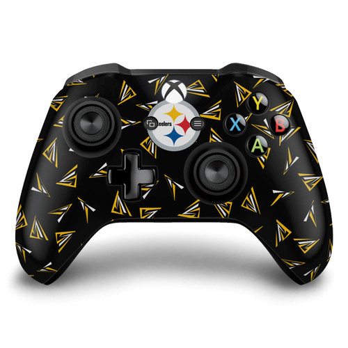 NFL Pittsburgh Steelers Geometric Pattern Vinyl Sticker Skin Decal Cover for Microsoft Xbox One S / X Controller