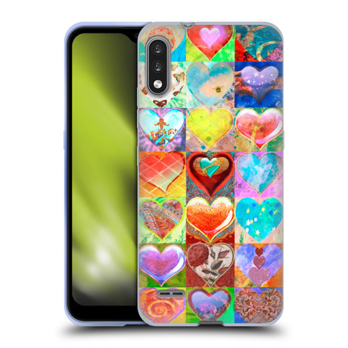 Aimee Stewart Colourful Sweets Hearts Grid Soft Gel Case for LG K22