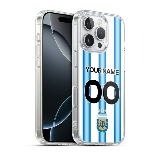 Custom Customized Argentina National Football Team 2026 Crest Kit Home Soft Gel Case for Apple iPhone 16 Pro