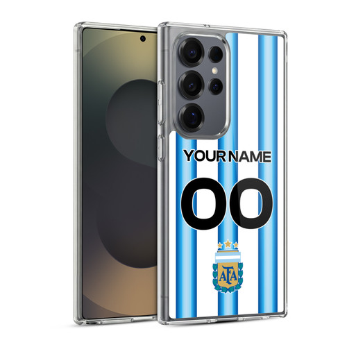Custom Customized Argentina National Football Team 2026 Crest Kit Home Soft Gel Case for Samsung Galaxy S25 Ultra