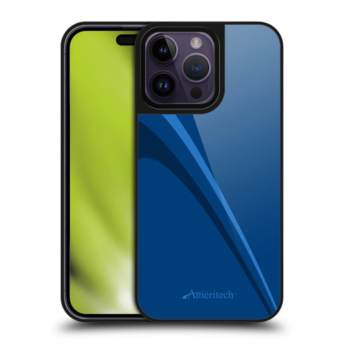 Ameritech Graphics Blue Mono Lines Gel Armour Case For Apple iPhone 14 Pro Max