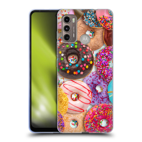 Aimee Stewart Colourful Sweets Donut Noms Soft Gel Case for Motorola Moto G60 / Moto G40 Fusion