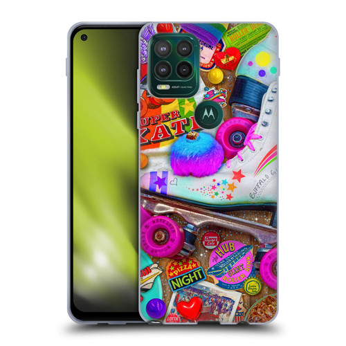 Aimee Stewart Colourful Sweets Skate Night Soft Gel Case for Motorola Moto G Stylus 5G 2021