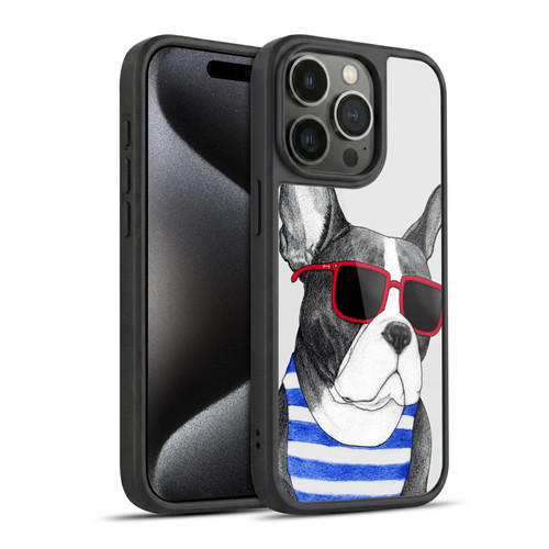 Barruf Dogs Frenchie Summer Style Gel Armour Case For Apple iPhone 15 Pro