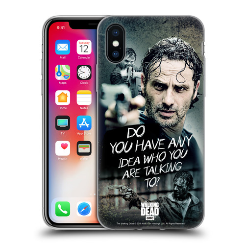 AMC The Walking Dead Rick Grimes Legacy Question Soft Gel Case for Apple iPhone X / iPhone XS