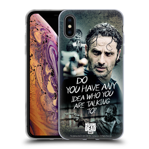 AMC The Walking Dead Rick Grimes Legacy Question Soft Gel Case for Apple iPhone XS Max