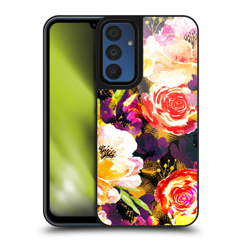 Anis Illustration Flowers Purple Gel Armour Case For Samsung Galaxy A15