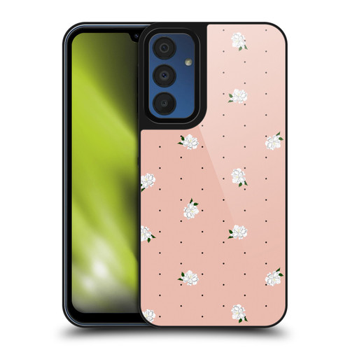 Anis Illustration Flower Pattern 2 Dots Gel Armour Case For Samsung Galaxy A15