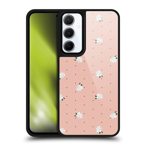 Anis Illustration Flower Pattern 2 Dots Gel Armour Case For Samsung Galaxy A55 5G