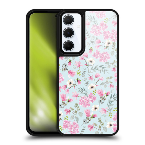 Anis Illustration Flower Pattern 2 Pink Gel Armour Case For Samsung Galaxy A55 5G