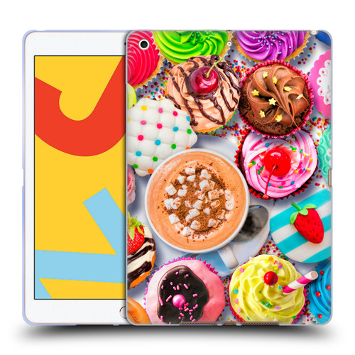 Aimee Stewart Colourful Sweets Cupcakes And Cocoa Soft Gel Case for Apple iPad 10.2 2019/2020/2021