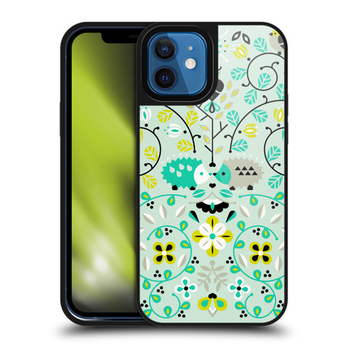 Cat Coquillette Animals Hedgehogs Symmetry Gel Armour Case For Apple iPhone 12 / iPhone 12 Pro
