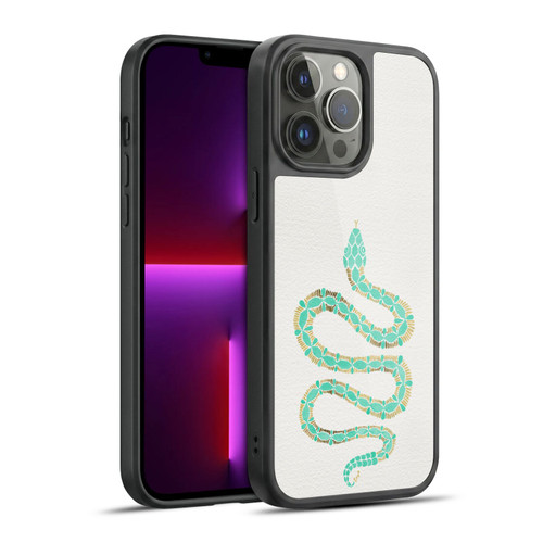 Cat Coquillette Animals Snake Mint Gel Armour Case For Apple iPhone 13 Pro Max
