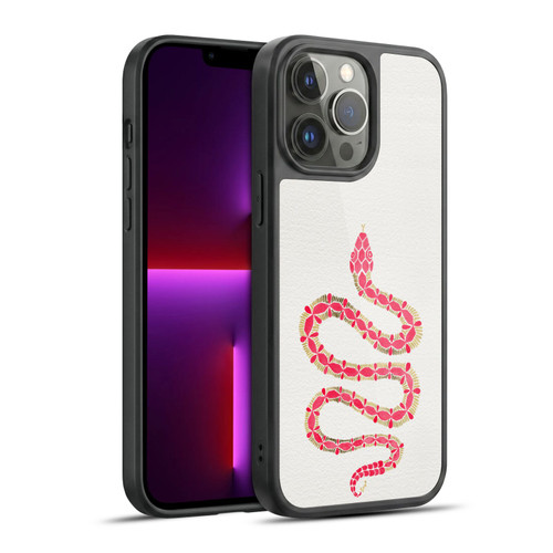 Cat Coquillette Animals Snake Pink Gel Armour Case For Apple iPhone 13 Pro Max