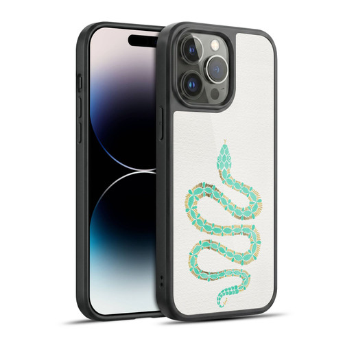 Cat Coquillette Animals Snake Mint Gel Armour Case For Apple iPhone 14 Pro Max