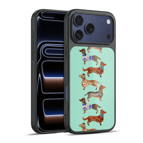 Cat Coquillette Animals Blue Dachshunds Gel Armour Case For Apple iPhone 17 Pro Max
