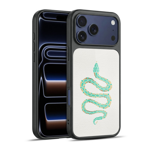 Cat Coquillette Animals Snake Mint Gel Armour Case For Apple iPhone 17 Pro Max