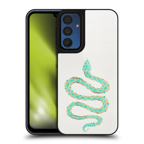 Cat Coquillette Animals Snake Mint Gel Armour Case For Samsung Galaxy A15