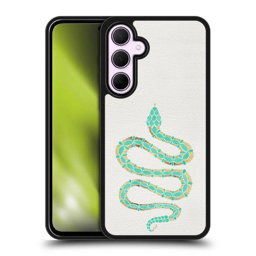 Cat Coquillette Animals Snake Mint Gel Armour Case For Samsung Galaxy A35 5G