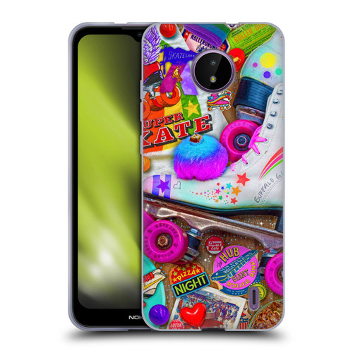 Aimee Stewart Colourful Sweets Skate Night Soft Gel Case for Nokia C10 / C20