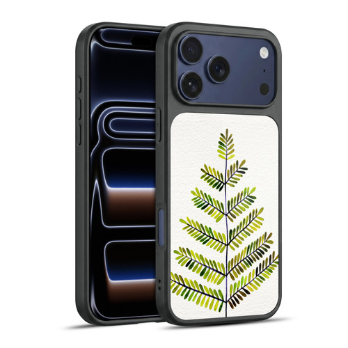 Cat Coquillette Nature Leaflets Green Gel Armour Case For Apple iPhone 17 Pro Max
