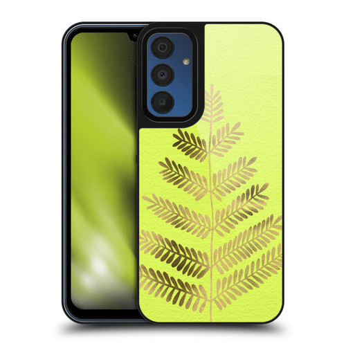 Cat Coquillette Nature Leaflets Yellow Gel Armour Case For Samsung Galaxy A15