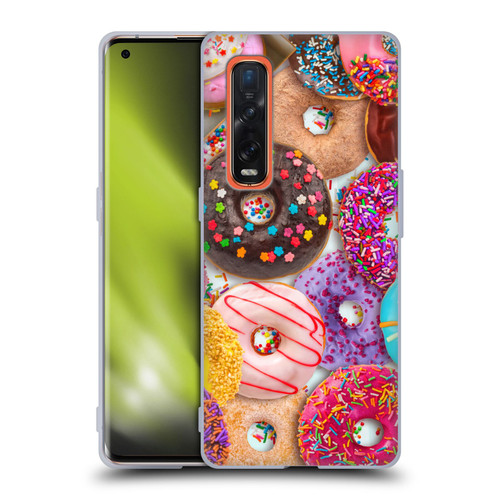 Aimee Stewart Colourful Sweets Donut Noms Soft Gel Case for OPPO Find X2 Pro 5G