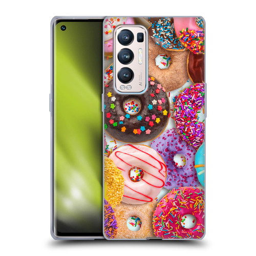 Aimee Stewart Colourful Sweets Donut Noms Soft Gel Case for OPPO Find X3 Neo / Reno5 Pro+ 5G