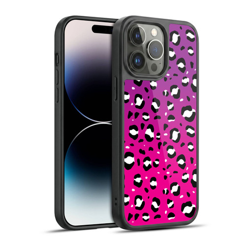 Grace Illustration Animal Prints Pink Leopard Gel Armour Case For Apple iPhone 14 Pro Max