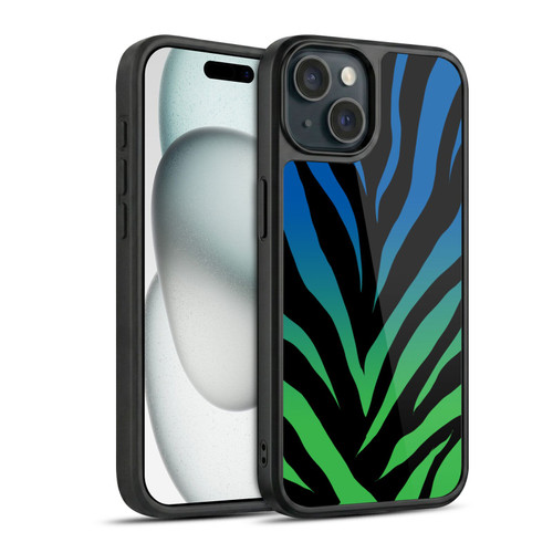 Grace Illustration Animal Prints Ombré Zebra Gel Armour Case For Apple iPhone 15
