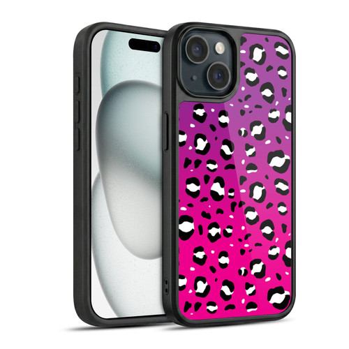 Grace Illustration Animal Prints Pink Leopard Gel Armour Case For Apple iPhone 15