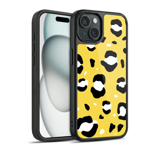 Grace Illustration Animal Prints Yellow Leopard Gel Armour Case For Apple iPhone 15