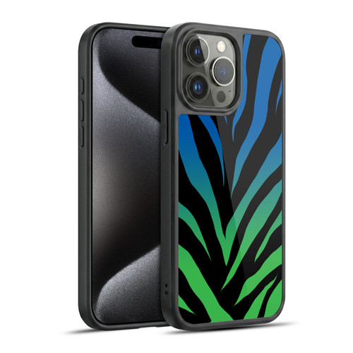 Grace Illustration Animal Prints Ombré Zebra Gel Armour Case For Apple iPhone 15 Pro Max