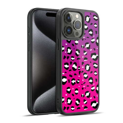 Grace Illustration Animal Prints Pink Leopard Gel Armour Case For Apple iPhone 15 Pro Max