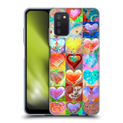 Aimee Stewart Colourful Sweets Hearts Grid Soft Gel Case for Samsung Galaxy A03s (2021)