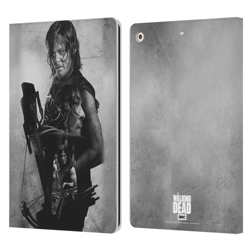 AMC The Walking Dead Double Exposure Daryl Leather Book Wallet Case Cover For Apple iPad 10.2 2019/2020/2021