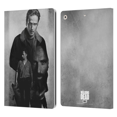 AMC The Walking Dead Double Exposure Rick Leather Book Wallet Case Cover For Apple iPad 10.2 2019/2020/2021