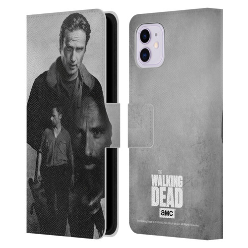 AMC The Walking Dead Double Exposure Rick Leather Book Wallet Case Cover For Apple iPhone 11