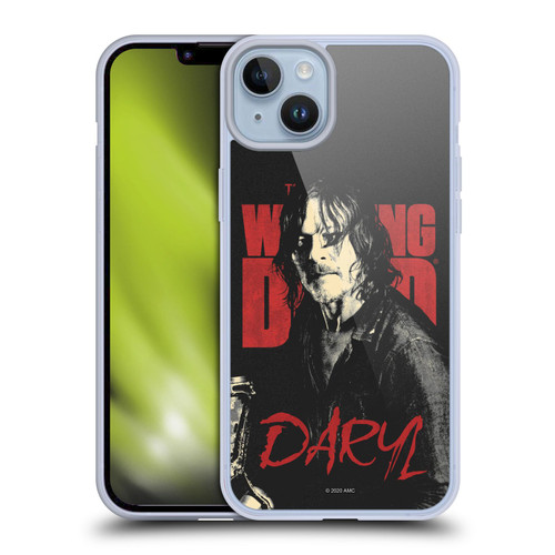 AMC The Walking Dead Season 10 Character Portraits Daryl Soft Gel Case for Apple iPhone 14 Plus